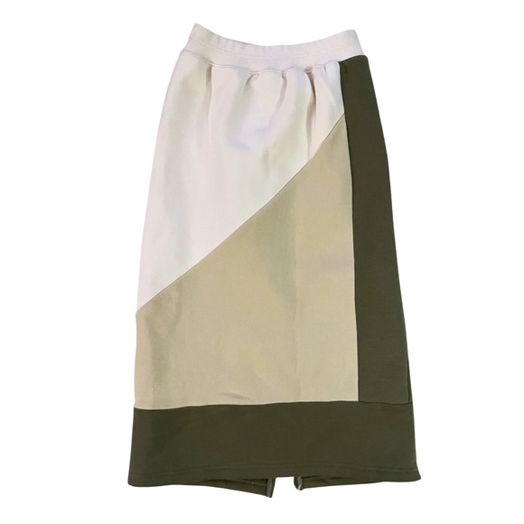 Anthropologie Daily Practice NWT Colorblock Sweatshirt Skirt Greem - Size XS - Picture 3 of 9